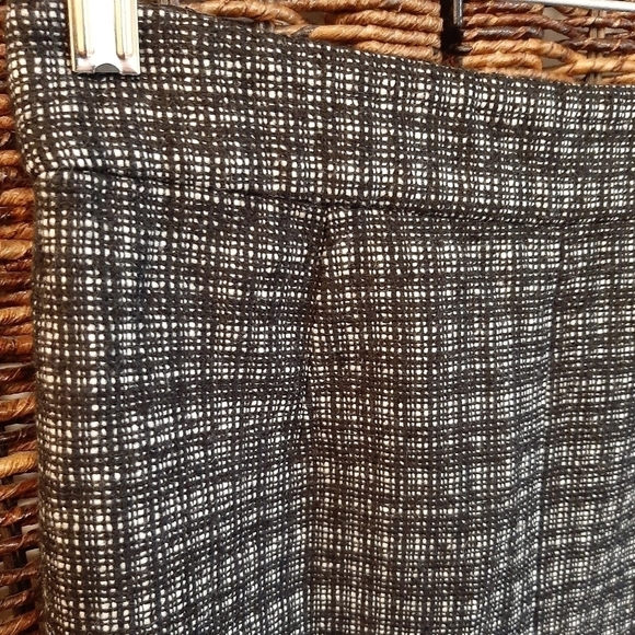 Trina Turk Small Wool Blend Tweed Knee Length Mini Pencil Skirt Black White - Picture 1 of 6